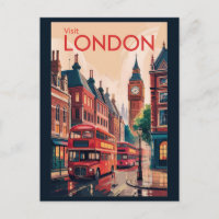 London England Reiseart Vintag