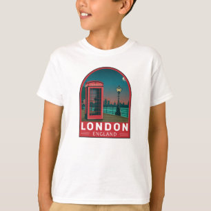 London England Retro-Reise-Kunst Vintage T-Shirt