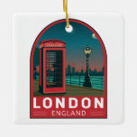 London England Retro Travel Art Vintag Keramikornament<br><div class="desc">London Vektorgrafik Design. London,  die Hauptstadt von England und Großbritannien,  ist eine Stadt des 21. Jahrhunderts mit einer bis in die Römerzeit zurückreichenden Geschichte.</div>