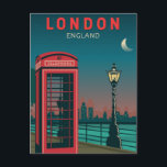 London England Retro Travel Art Vintag Postkarte<br><div class="desc">London Vektorgrafik Design. London,  die Hauptstadt von England und Großbritannien,  ist eine Stadt des 21. Jahrhunderts mit einer bis in die Römerzeit zurückreichenden Geschichte.</div>