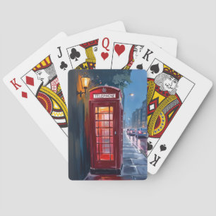 London England Rote Telefonzelle Reise Kunst Spielkarten