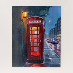 London England Rotes Telefonhäuschen Reise Kunst