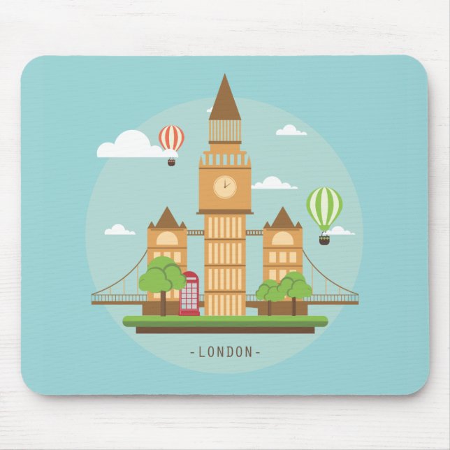 London England Sehenswürdigkeiten Mouse Pad Mousepad (Vorne)