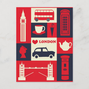 London England Sehenswürdigkeiten Süße Reise Postkarte