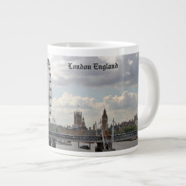 London England Skyline, Big Ben, London Eye, Thems Jumbo-Tasse
