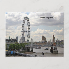 London England Skyline, Big Ben, London Eye, Thems Postkarte
