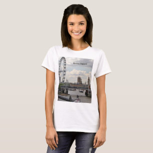 London England Skyline, Big Ben, London Eye, Thems T-Shirt
