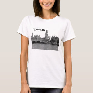 London England Skyline Etched T-Shirt