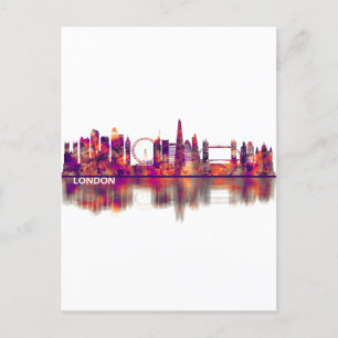 London England Skyline Feiertagspostkarte