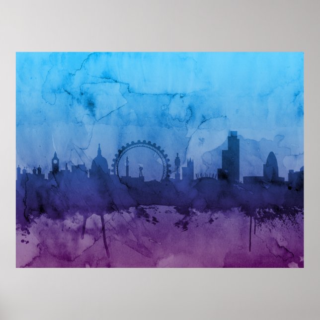 London England Skyline Poster (Vorne)