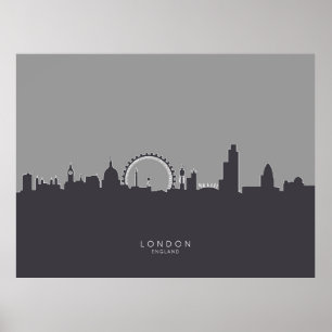 London England Skyline Poster