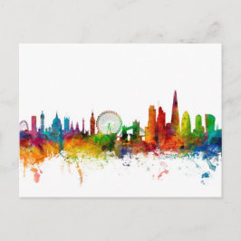 London England Skyline Postkarte