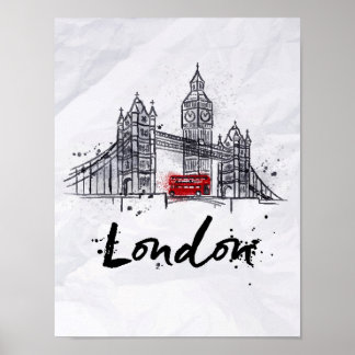 London, England | Splashy Artwork Poster