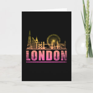 London England Stadt Skyline Cityscape Lustiges Ge Karte
