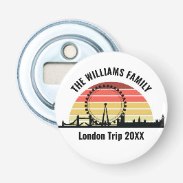 London England Sunset Custom Family Trip Flaschenöffner
