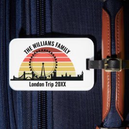 London England Sunset Custom Family Trip Gepäckanhänger