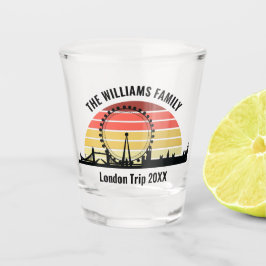 London England Sunset Custom Family Trip Schnapsglas