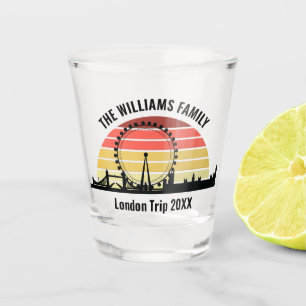 London England Sunset Custom Family Trip Schnapsglas