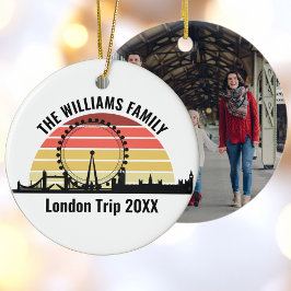 London England Sunset Custom Trip Weihnachten Keramik Ornament