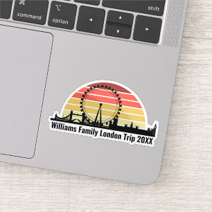 London England Sunset Individuelles Notebook Aufkleber