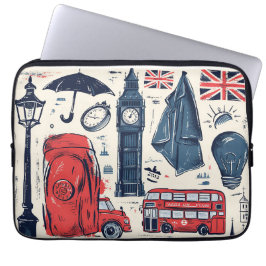 London-England-Thema Laptopschutzhülle