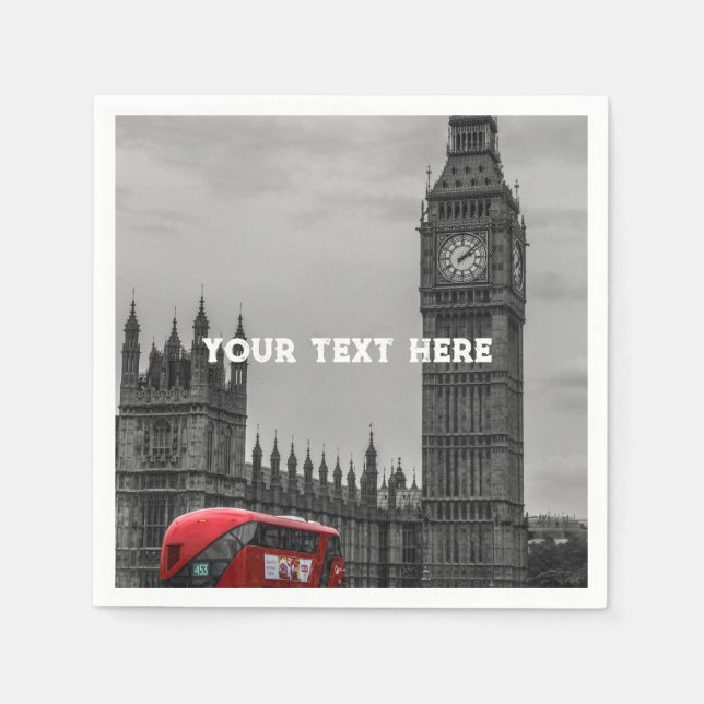 London England Vereinigtes Königreich Big Ben UK N Serviette (Vorderseite)