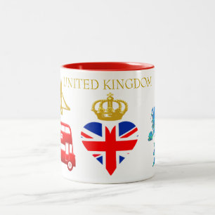 London, England, Vereinigtes Königreich Herz-Souve Zweifarbige Tasse