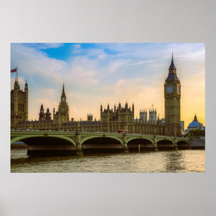 London England Vereinigtes Königreich Parlament UK Poster