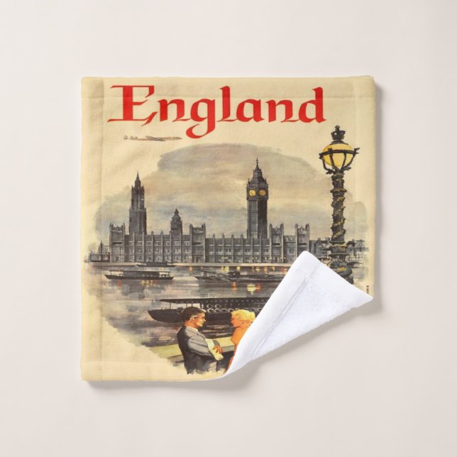 London England Vintag Style Big Ben  Waschlappen (Waschlappen)