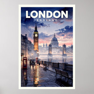 London England Vintage Reise Poster
