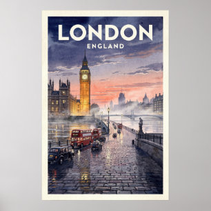 London England Vintage Reise Poster