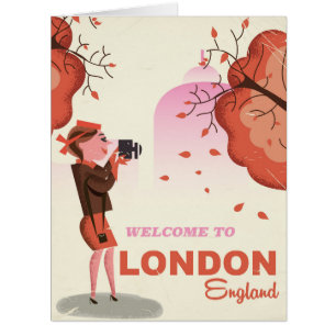 London, England Vintage Reiseplakat