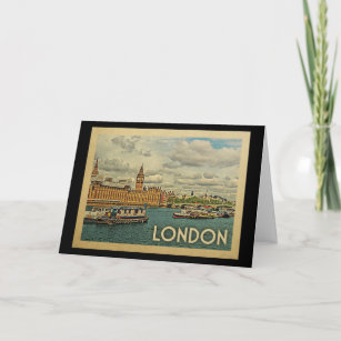 London England Vintage Travel Karte