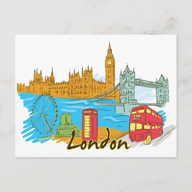 London England World Fest City Postkarte (Vorderseite)