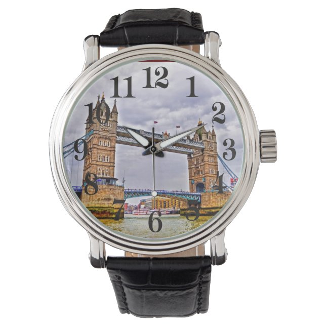 London, Englands historische Tower Bridge Armbanduhr (Vorderseite)