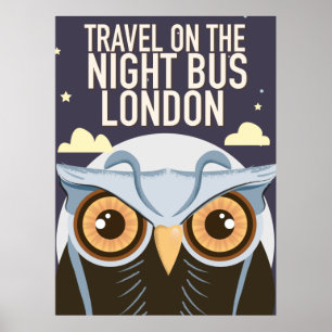 London-Eulen-Poster-Druck. Poster