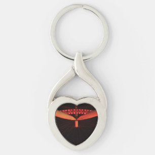 London Eye at Night Heart Keychain Schlüsselanhänger
