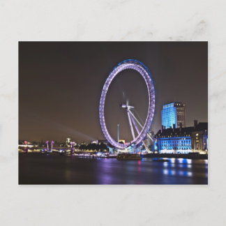 London Eye at Night Postcard Postkarte