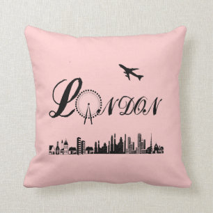 London Eye British Theme Pink Kissen/Kissen Kissen