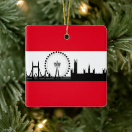 London Eye City Skyline England Weihnachtsschmuck