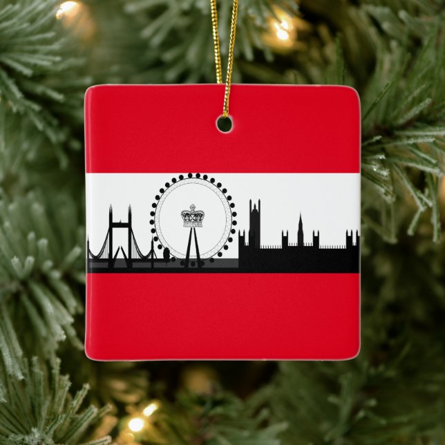 London Eye City Skyline England Weihnachtsschmuck (Baum)