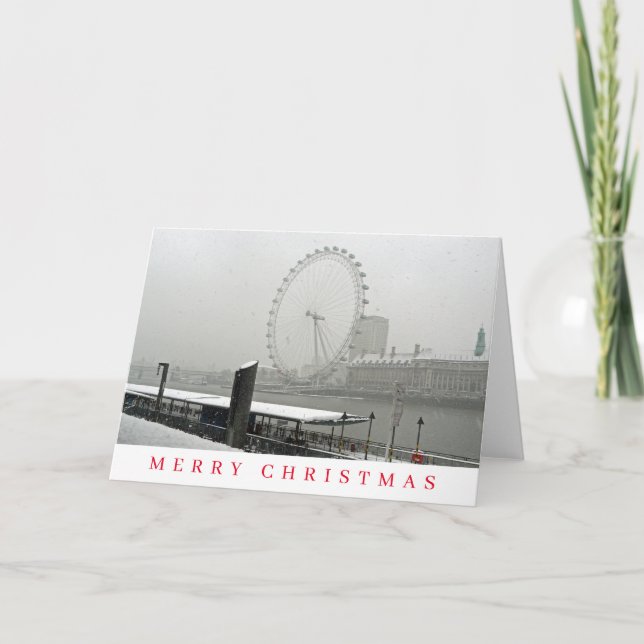 London Eye dans la carte de Noël hiver (Devant)