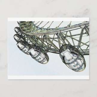 London Eye Digital Art Postkarte
