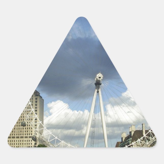 London Eye Dreieckiger Aufkleber (Vorderseite)