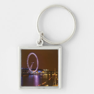 London Eye, River Thames und Lichter von Schlüsselanhänger