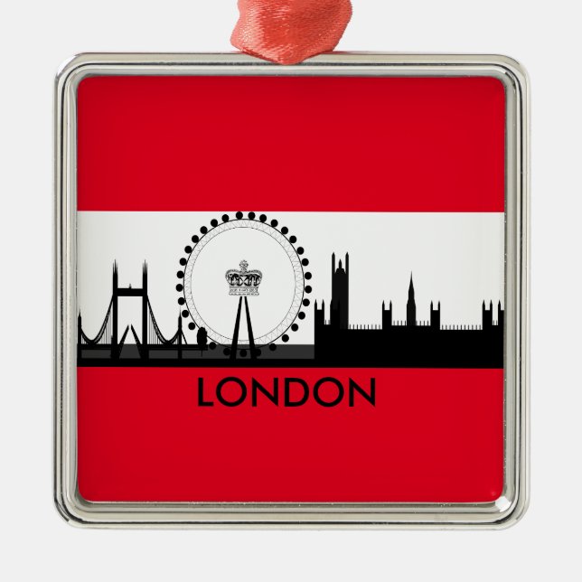 London Eye Skyline, England Weihnachtsschmuck (Vorne)