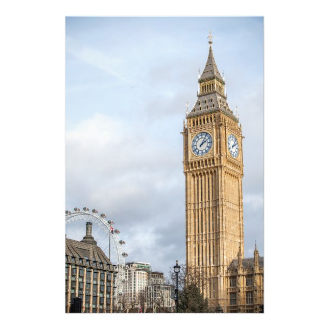 London Eye und Big Ben Fotodruck (Vorne)