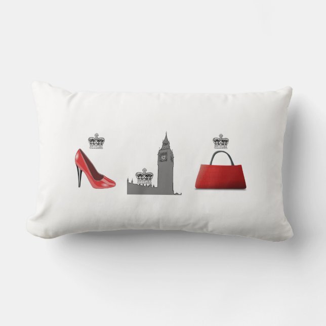 London Fashion Big Ben Pillow Lendenkissen (Vorderseite)