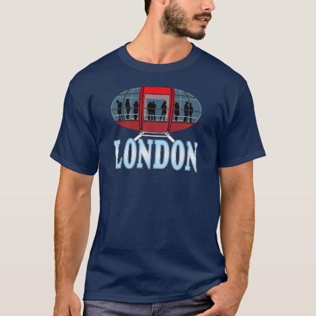 London Ferris Wheel England Großbritannien T-Shirt (Vorderseite)