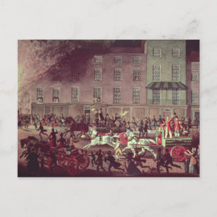 London Fire Motors, graviert von R.G. Reeve Postkarte